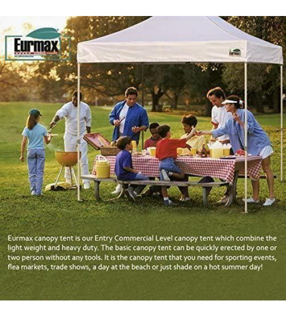 Eurmax USA 10'x10' Ez Pop Up Canopy Tent Commercial Instant