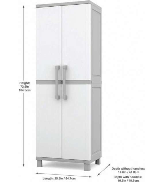 Resin Pantry Storage Cabinet 5 Shelves Laundry Organizer Utility Garage Locking