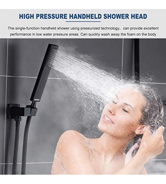 ESNBIA Oil Rubbed Bronze Shower System, Bathroom 12 Inches Rain Shower Head