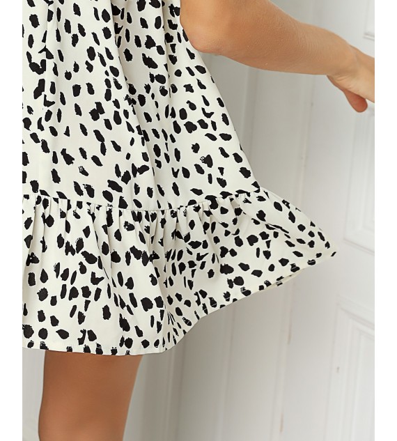 Polka Dot Tie Strap Dress mini dress